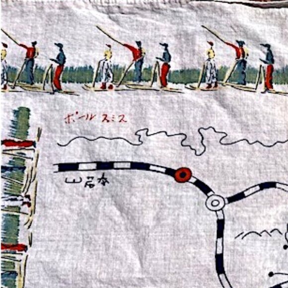 Japan Paul Smith Ski Scarf Bandana Square From Japan 19.5" x 19.5" UNISEX - Picture 6 of 6